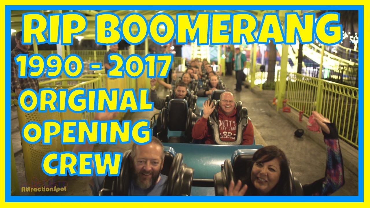 Последняя поездка на американских горках «Бумеранг», RIP 1990 - 2017 (4K) Knotts Berry Farm