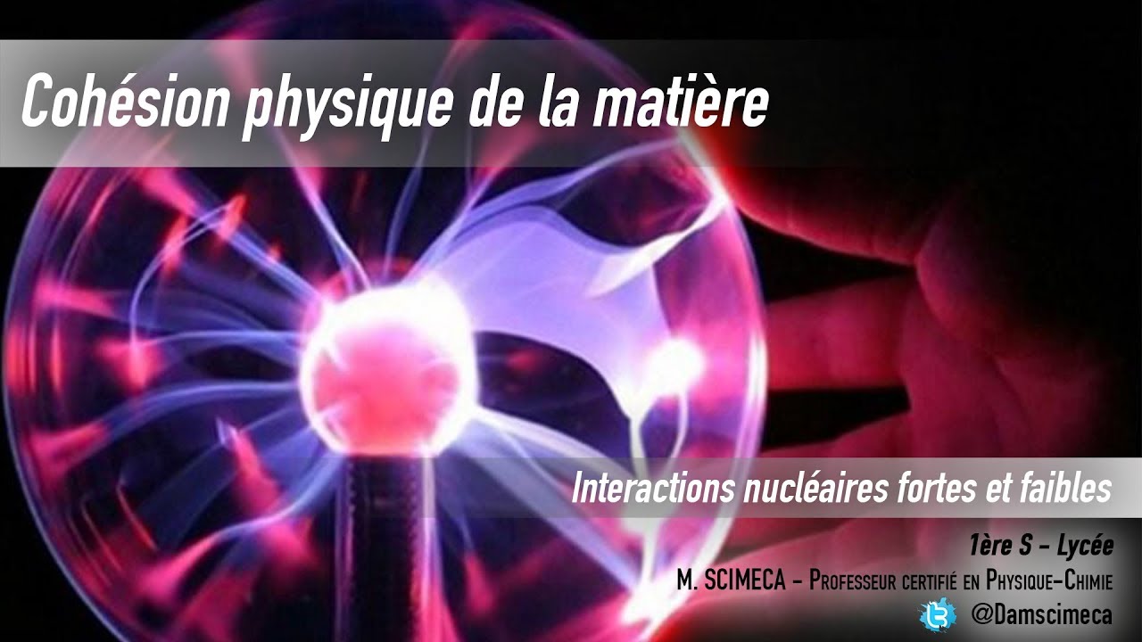 Coh&eacute;sion physique de la mati&egrave;re - interactions nucl&eacute;aires fortes et faibles