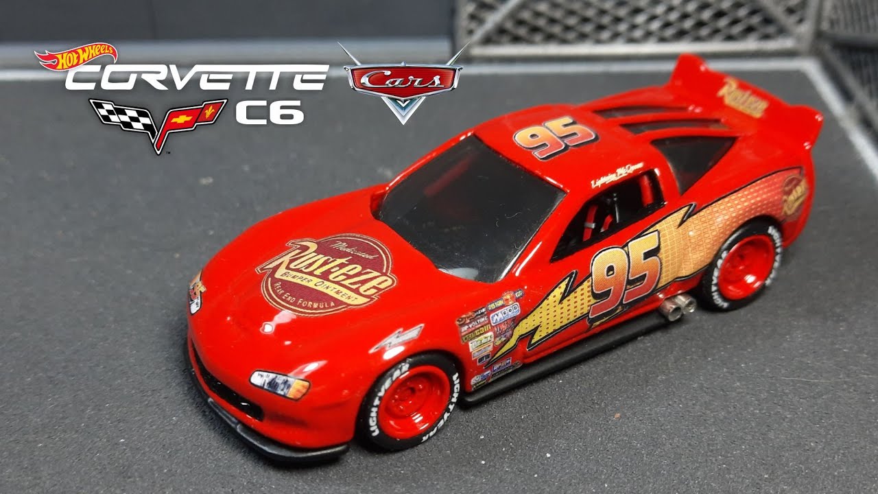 Lightning McQueen (CARS Movie) Corvette C6 Hotwheels Custom Diecast