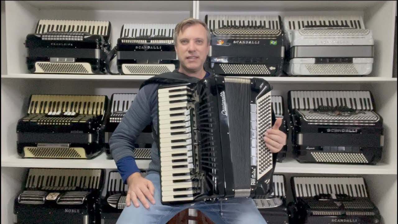 Acordeon Crucianelli - Cass. duplo 11/7 Reg- 12.7 kg - 49 cm - Jeferson Oliveira