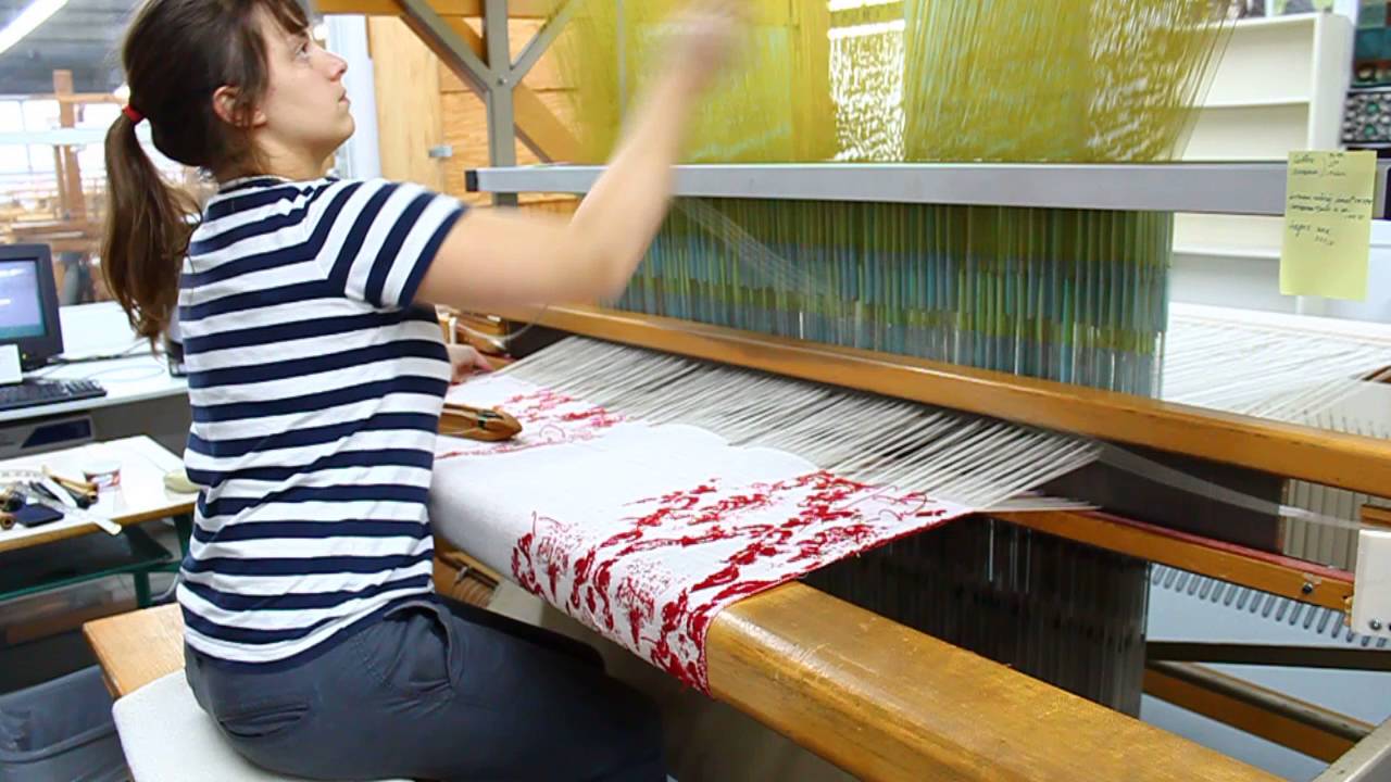 tissage sur métier jacquard Samtex