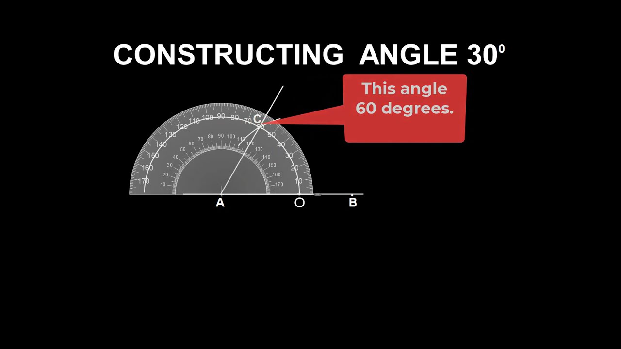 How to construct angle 30 degree