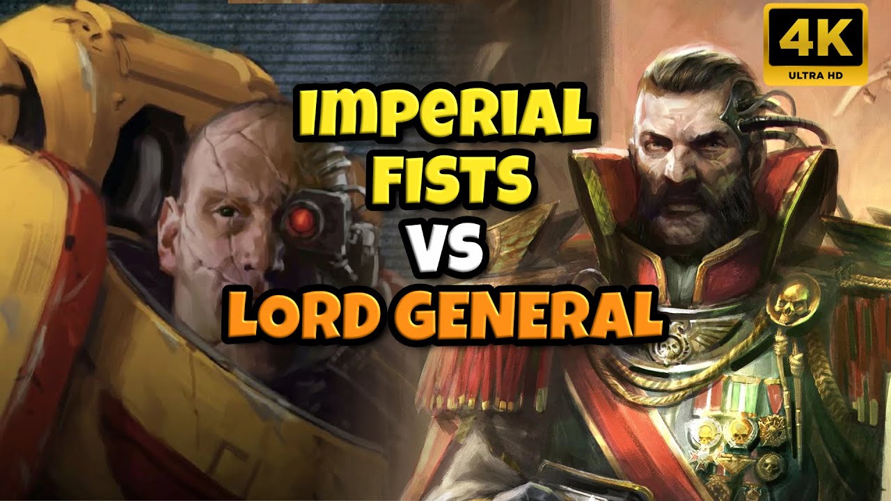 Imperial Fists vs Imperial Guard Tech Marine Servo Arms vs Lord General Melta – DoW2 Elite Rework
