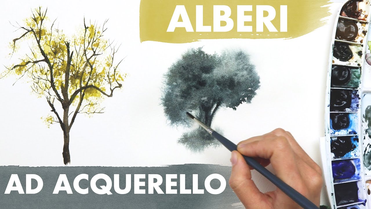 Come dipingere gli ALBERI ad ACQUERELLO ✨ 3 modi