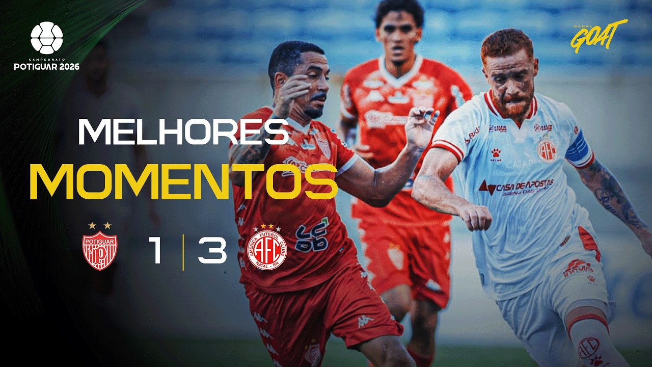 AMÉRICA-RN VENCE POTIGUAR DE VIRADA E ABRE VANTAGEM NA SEMIFINAL