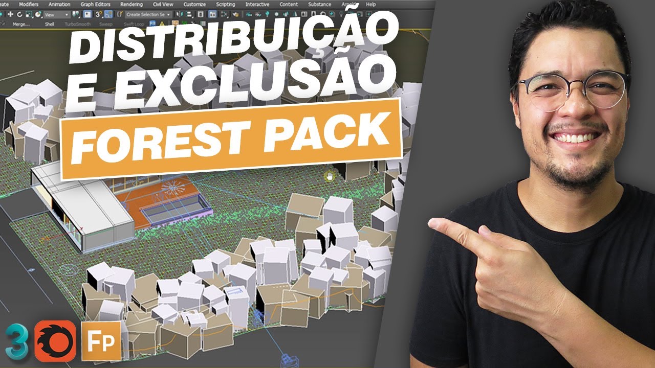 COMO DISTRIBUIR OU EXCLUIR A VEGETAÇÃO NO FOREST PACK E 3DS MAX | ARCHVIZ