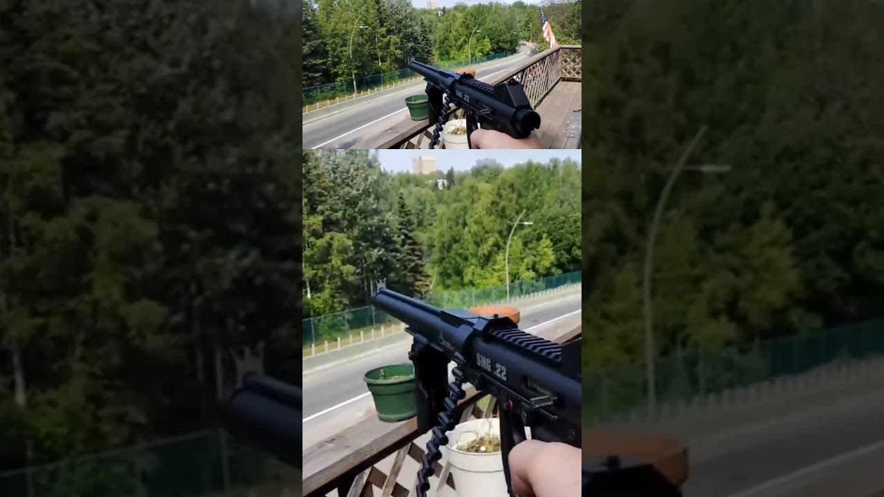 Full-auto belt fed 22 #smg #22 #automatic #airgun #shorts #safetyfirst