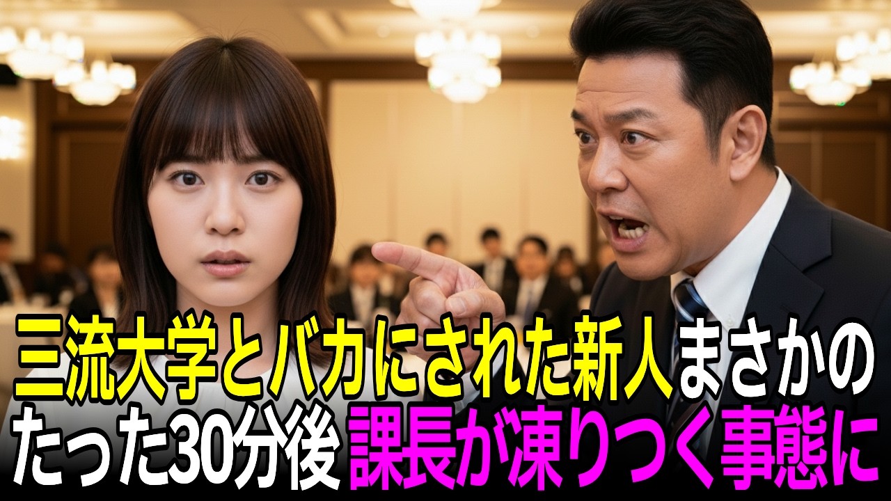 歓迎会で新人を見下す部長「親も来れないのか？w」→社長の娘と知らず30分後に青ざめる結果に