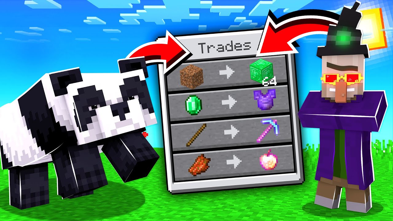 ماين كرافت الوحوش والحيوانات يعطوني اغراض اسطورية!😱 - Mobs Trade OP Items