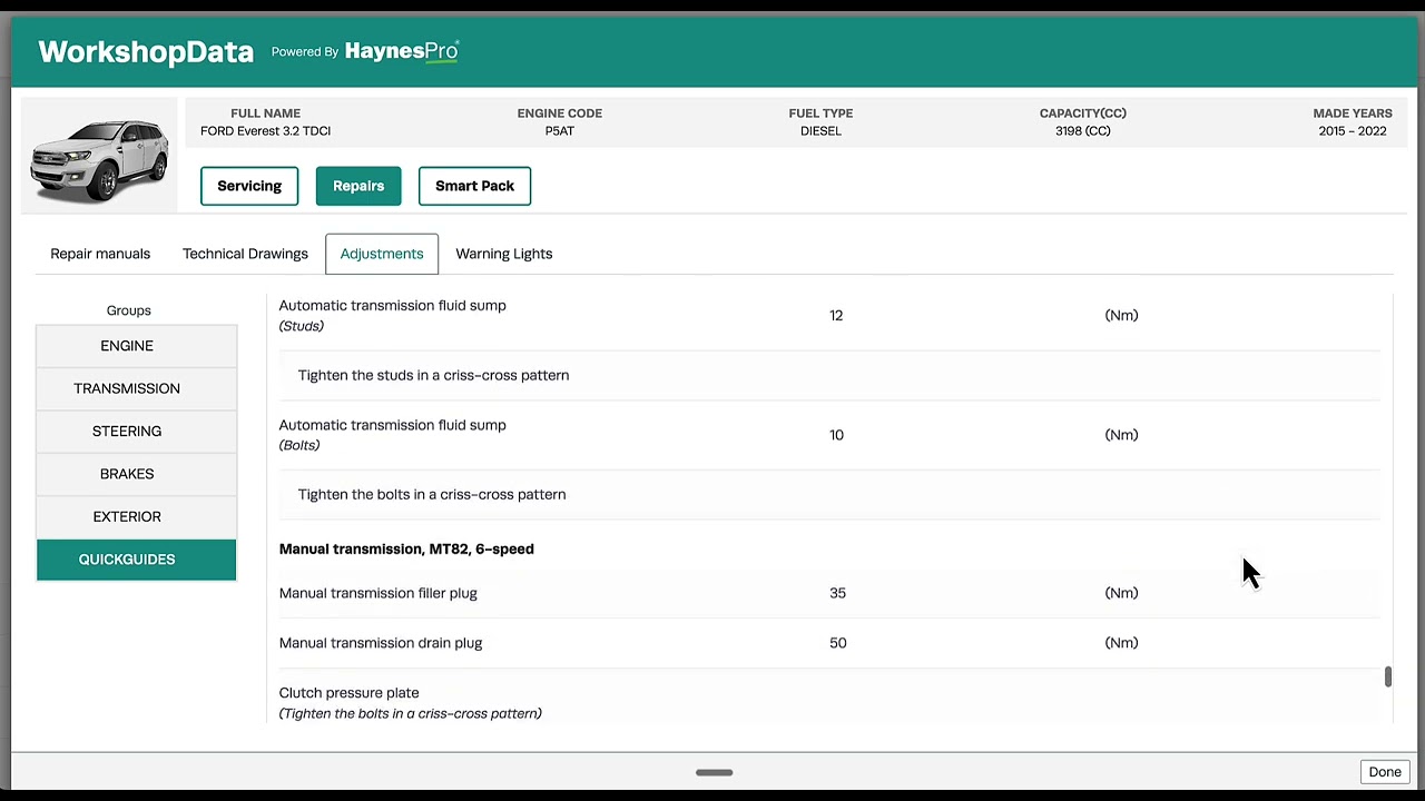 WorkshopData Adjustment Release & Make/Model Search: Faster Vehicle DataLookup in Workshop Software