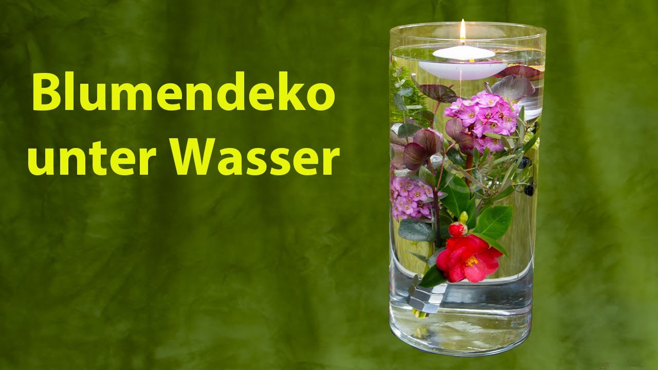 Tischdeko mit Blumen unter Wasser selber machen - Diving Flowers