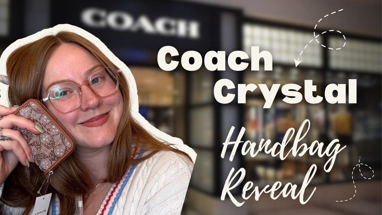 Распаковываю самую красивую сумку Coach 💎 с застежкой-молнией и кристальным жаккардом + футляр дл...
