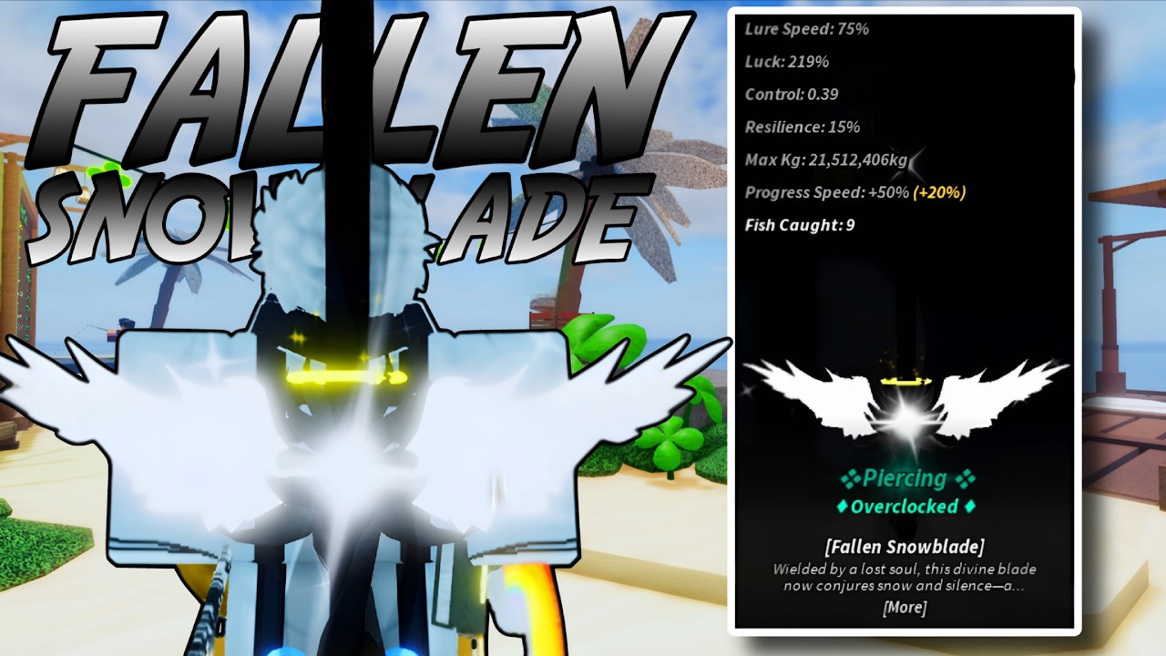 FALLEN SNOWBLADE - ЛУЧШАЯ ЗИМНЯЯ УДОЧКА В ИГРЕ! | FISCH ROBLOX!