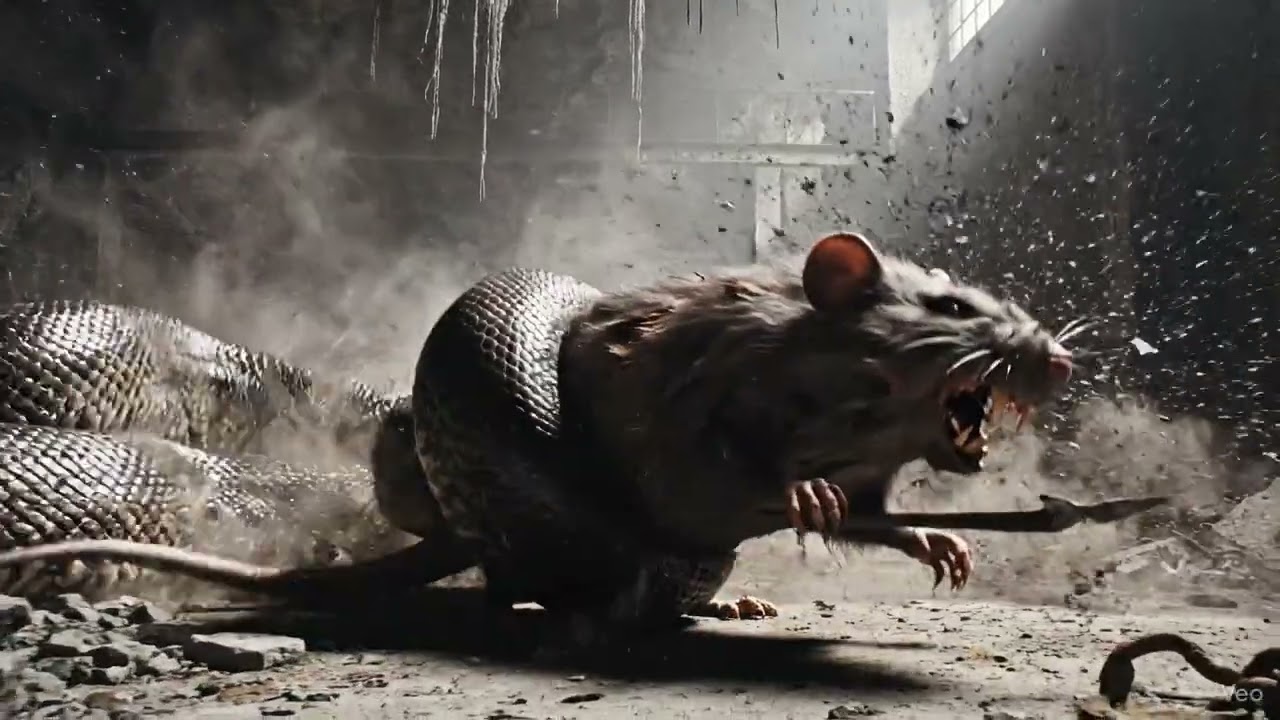 Snake vs rat #snake #rat #fighting #ai