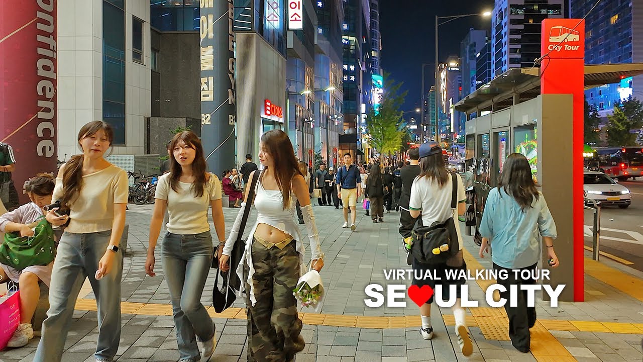 [Full Version] Seoul Evening Walk, Hongdae Street, Summer Night Walk, South Korea, Travel, 4K