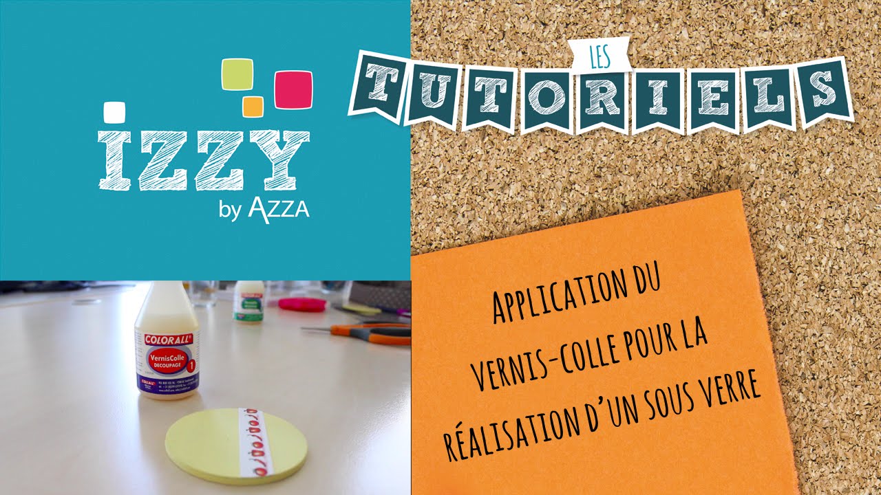 Application du vernis colle