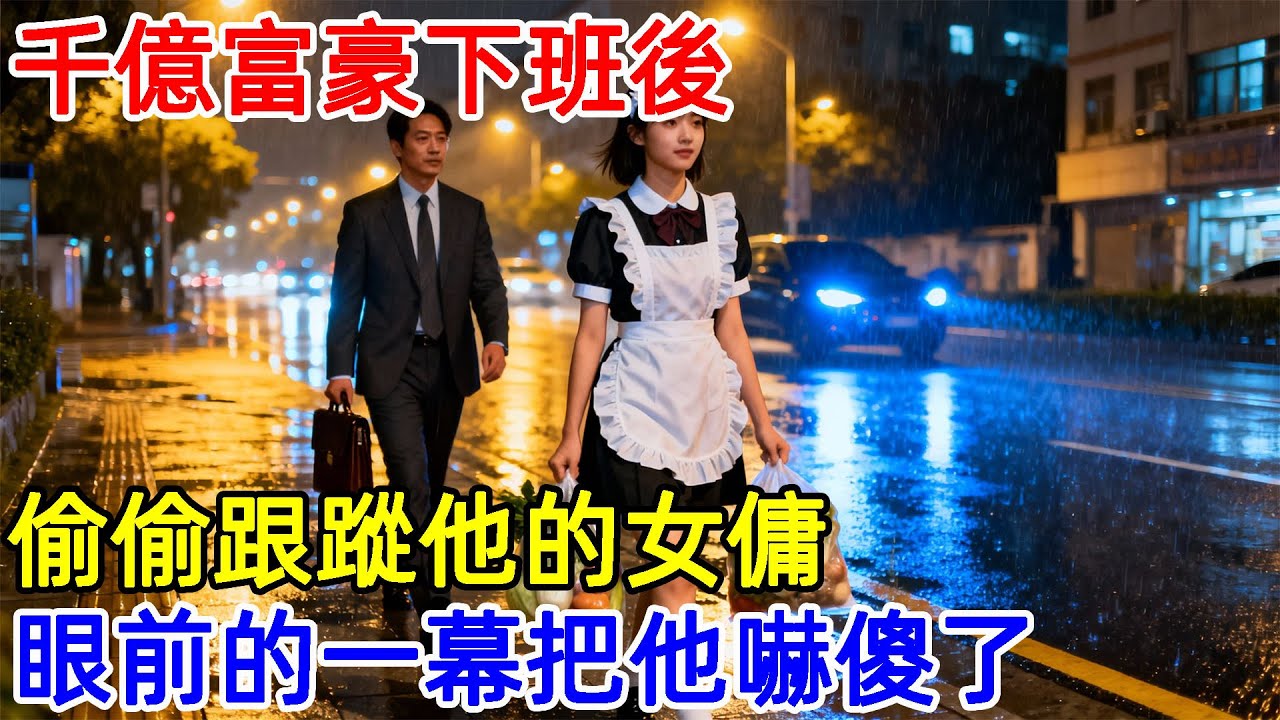 千億富豪下班後，偷偷跟蹤他的女傭，眼前的一幕把他嚇傻了#故事頻道 #故事分享 #情感#臺灣#情感故事#幸福人生