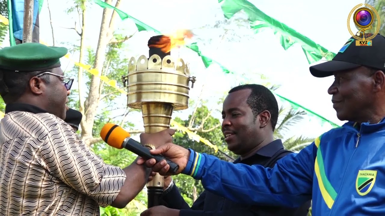 Makabidhiano ya Mwenge wa Uhuru 2021 Kutoka Mkoa wa Kaskazini Kwenda Mkoa Wa Mjini Magharibi Unguja.