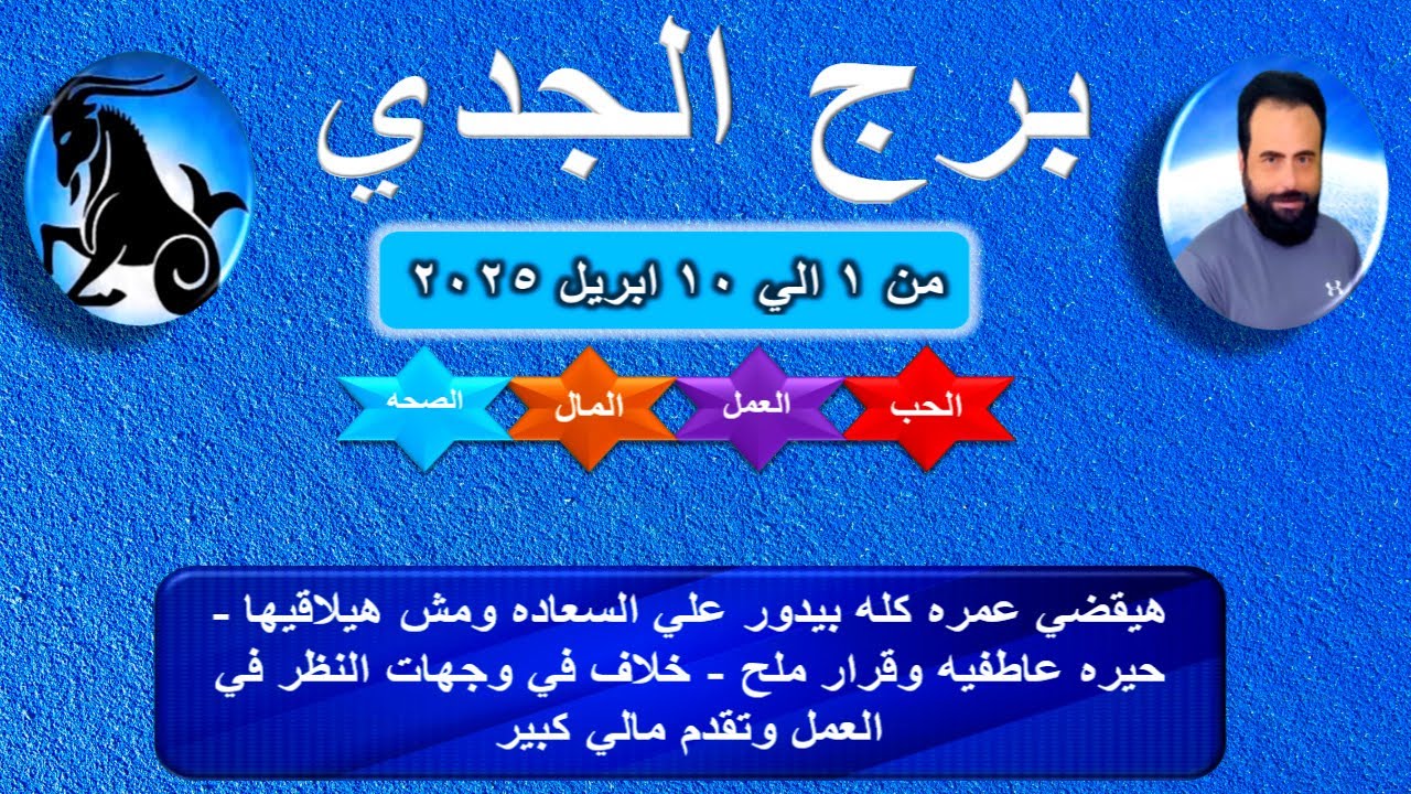توقعات برج الجدي من من 1 الي 10 ابريل 2025-Capricorn horoscope from April 1 to 10