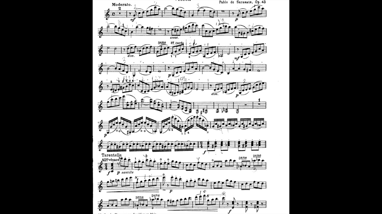 Sarasate Introduction and Tarantella Op.43 薩拉沙泰 序曲 與 塔朗泰拉舞 サラサーテ  序奏 タランテラ Score Sheet 譜 樂譜 【Kero】