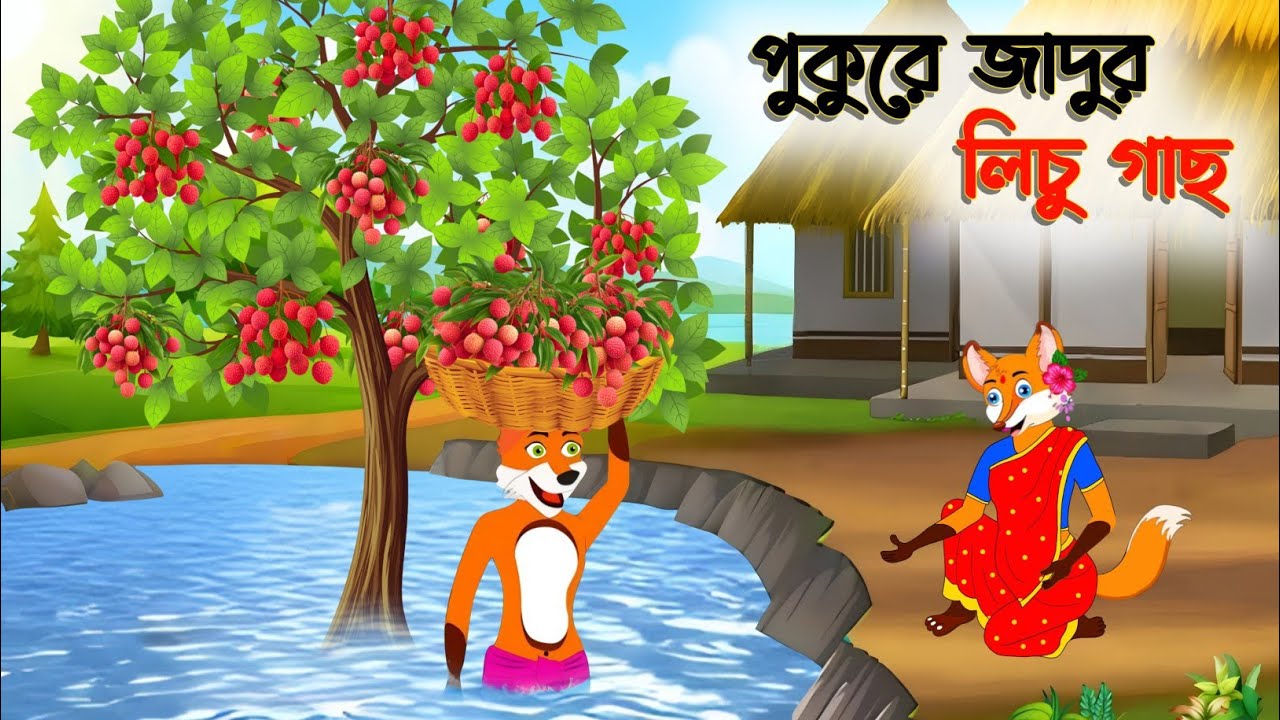 পুকুরে জাদুর লিচু গাছ | Bangla Cartoon | Fox Cartoon | Moral Story | Rupkothar Golpo |Moral Story 