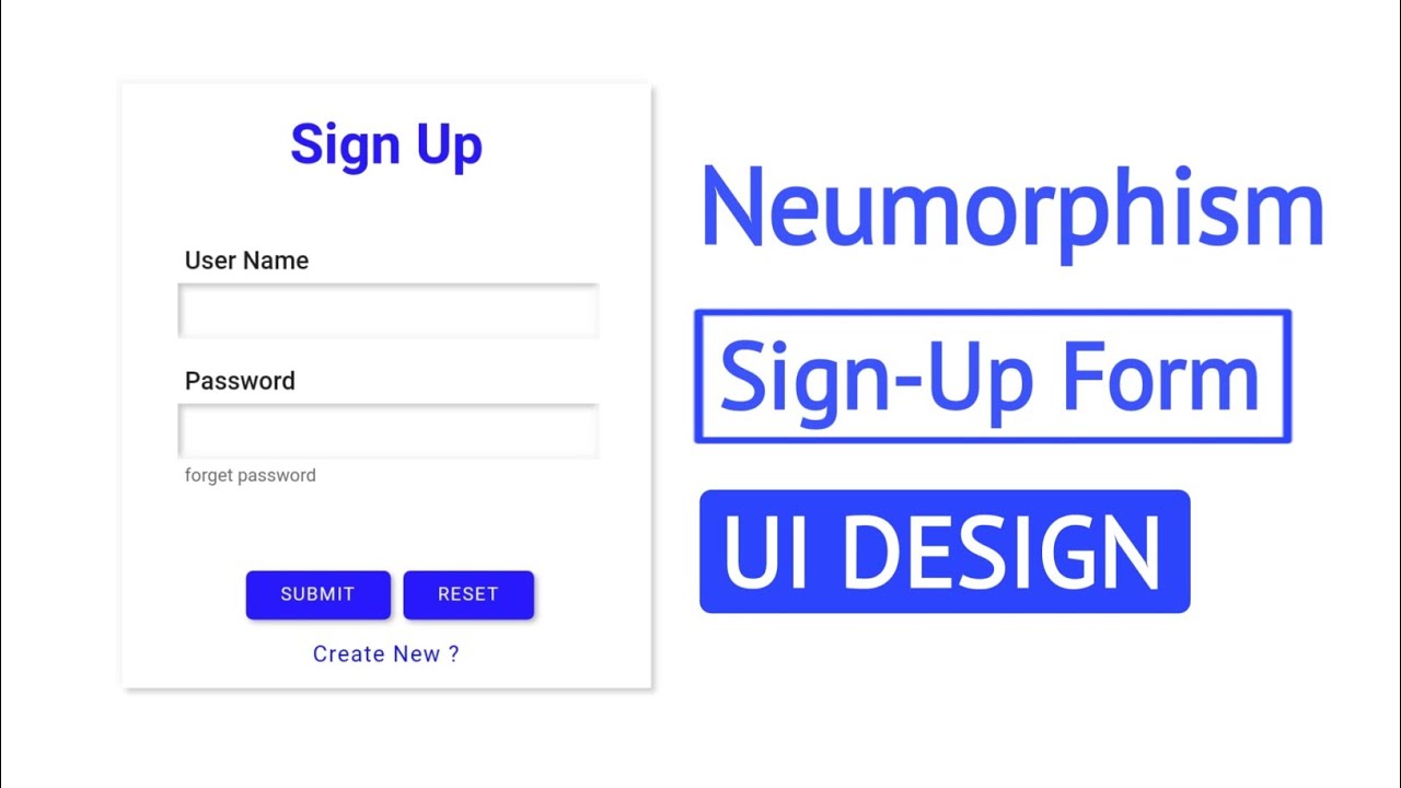 CSS Neumorphism Signup/Login Form Design Tutorial | CSS UI Design
