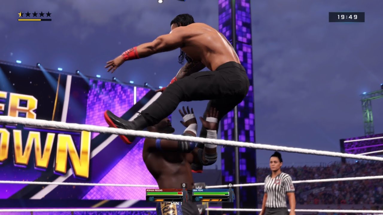 Roman Reigns Vs Oba FAMI WWE Championship WWE 2K25 