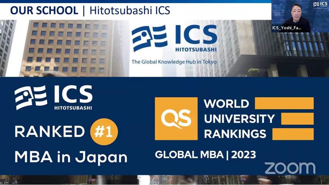 一橋ICS MBA 2024入学ラストチャンス(2/14迄)❗️国内No.1 (QS2023ランキング) ！100%英語MBAプログラムが日本で受けられる！世界トップレベルのカリキュラムをあなたも体験