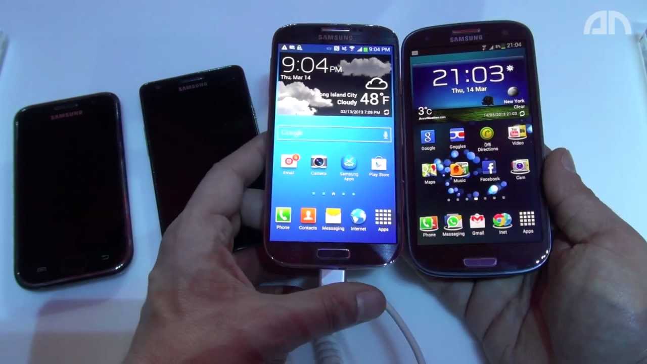Samsung Galaxy S4 vs. Vorgänger (S1, S2, S3) - Hands-On-Vergleich - androidnext