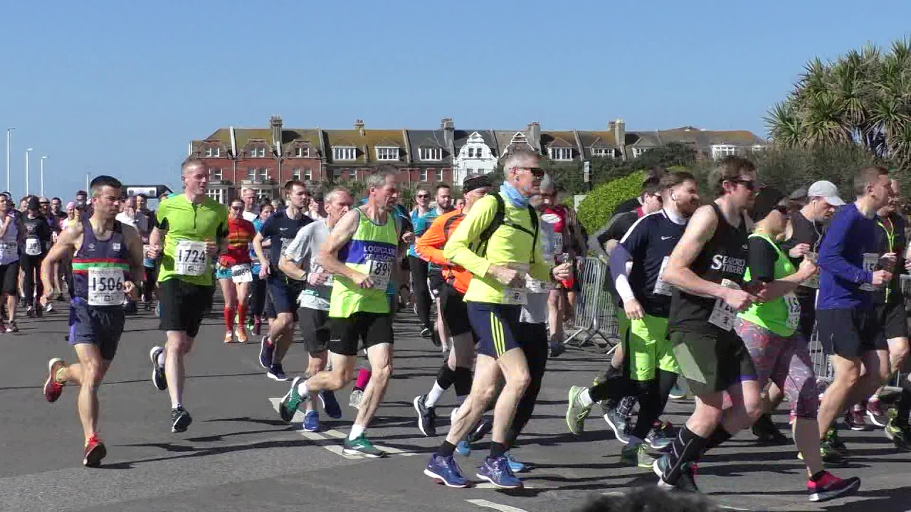 At The Start of the 2019 Hastings Half Marathon