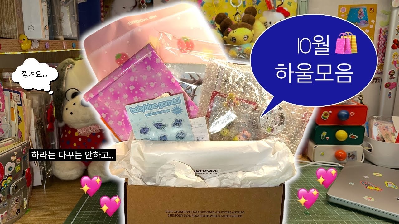 하라는 다꾸는 안하고 스티커만 잔뜩 산 사람..🧍 / 10월 문구 하울 모음 💕