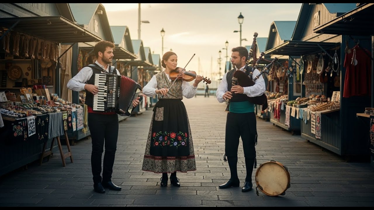 Giai Điệu Bờ Biển Làng | Âm nhạc dân gian truyền thống của Galicia với đàn accordion và violin