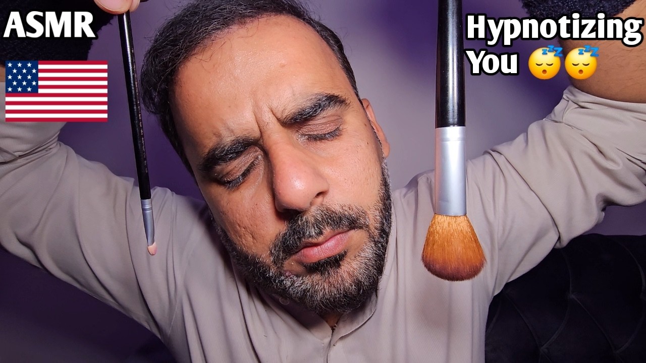 ASMR - Hypnotizing 😴 you with different brushes (Sleepy and Tingly mouthsounds)