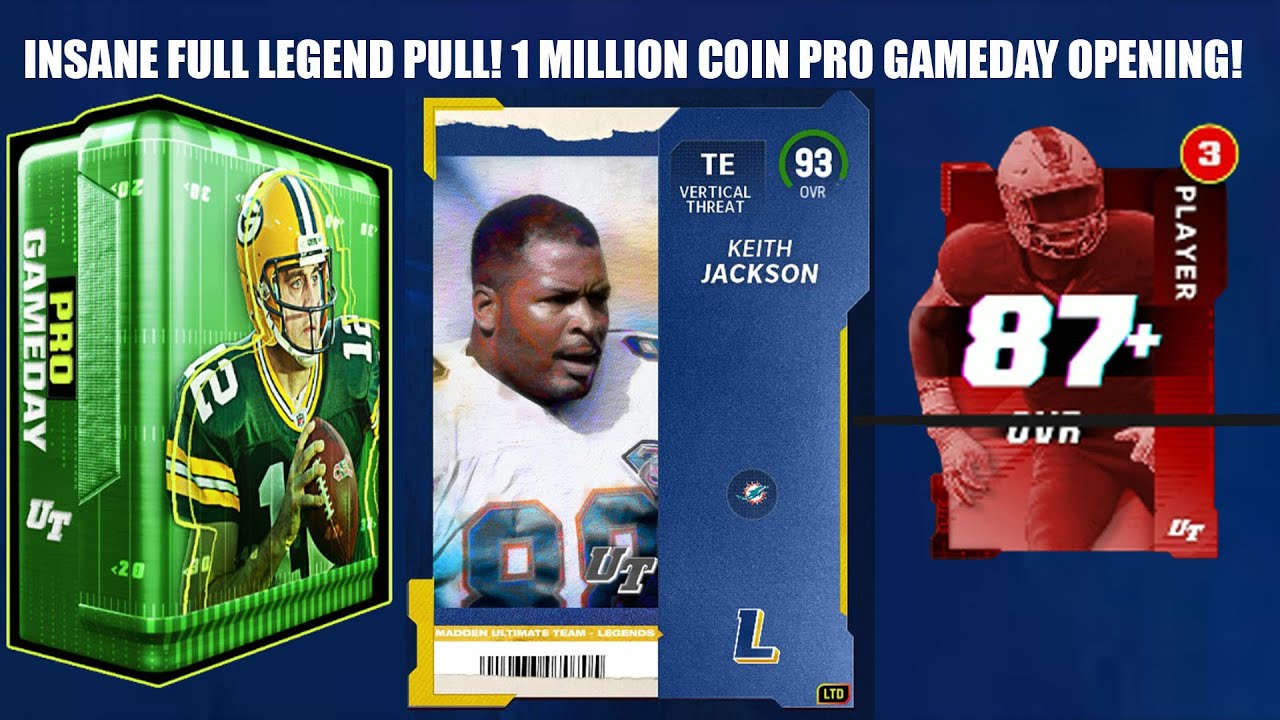 *HUGE FULL LEGEND PULL* 1 MILLION COIN PRO GAMEDAY PACK OPENING! Madden 23 Pack Opening