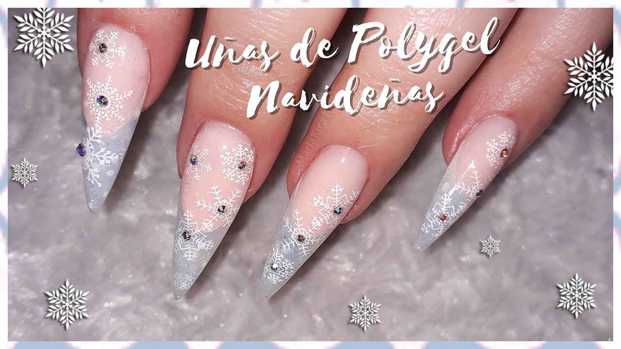 Como Hacer U&ntilde;as Esculturales con POLYGEL Casero ❄️ Dise&ntilde;o Navide&ntilde;o