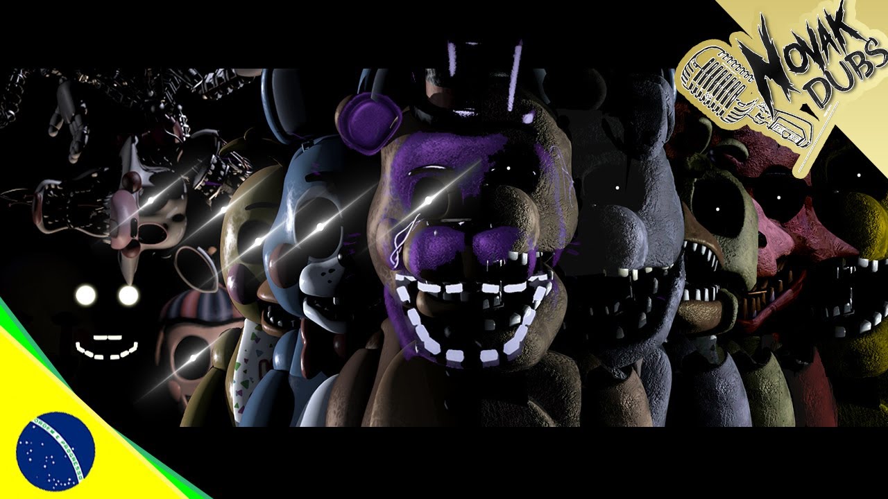 「SFM」FNaF 2 - Withered, Toys & Shadows - Todas as Voice Lines | DUBLADO PT - BR (Jumpscare Dublado)