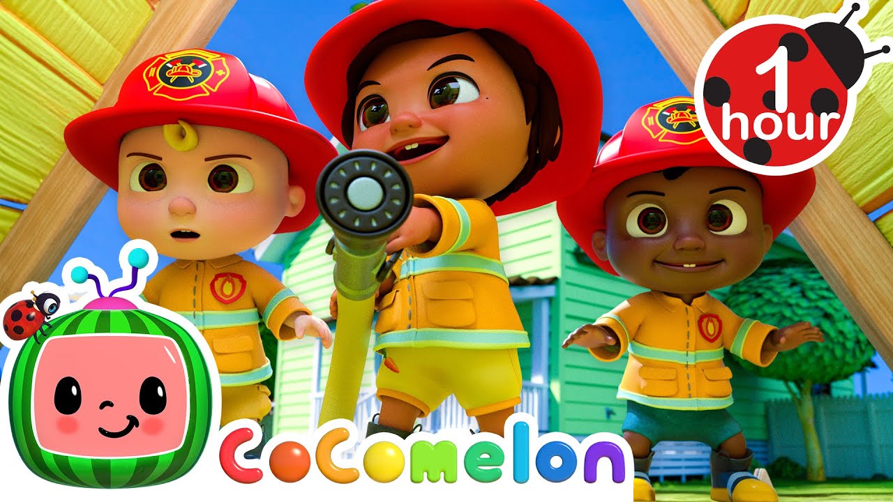 Firefighters To The Rescue!🚒 | 1 HOUR Compilation | Home Learning for Kids 🖍️