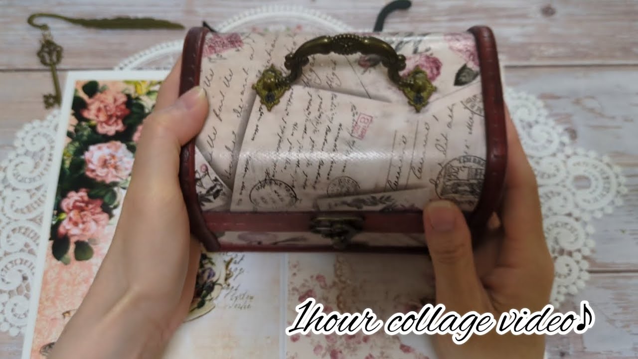 【コラージュまとめ】睡眠✾作業用　1hour collage video🎥　*ASMR *　scrapbooking