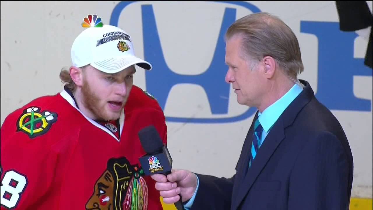 Patrick Kane snapshot 2nd OT goal 4-3. Hat Trick Handshakes 6/8/13 LA Kings vs Chicago Blackhawks