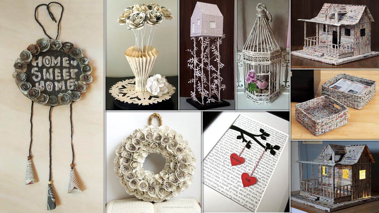 NewsPaper Craft ! Best Out of Waste Room Decor