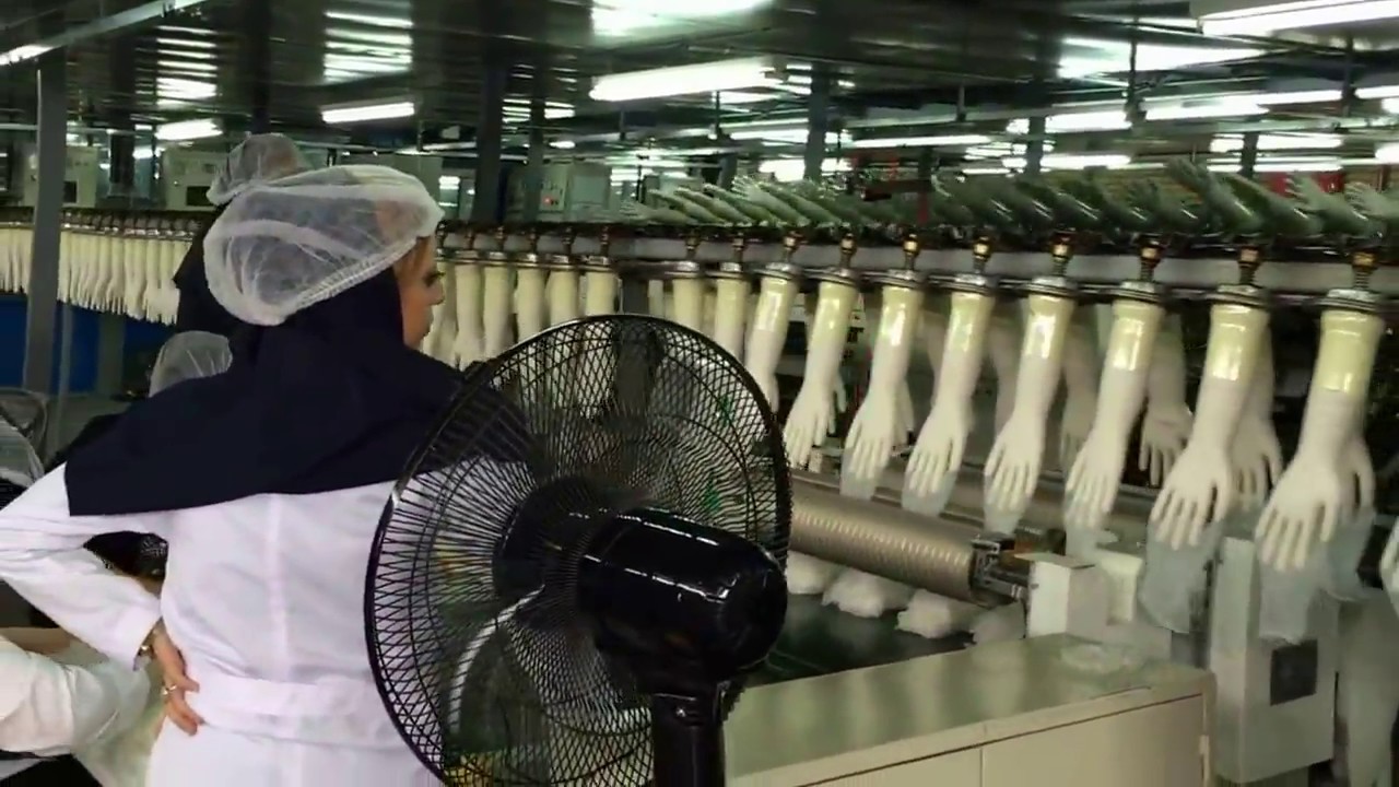 abroad installation and gloves manufacture process