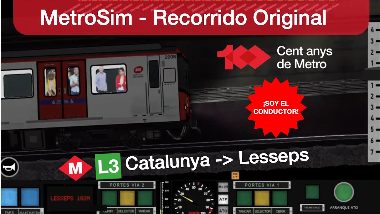 ¡CONDUZCO el PRIMER tramo del METRO de BARCELONA en MetroSim!
