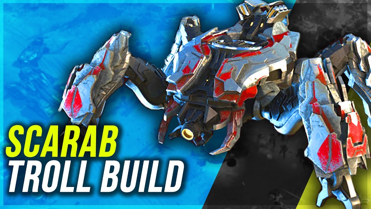 Halo Wars 2: SCARAB RUSH - Super Troll Build - Unlimited Power