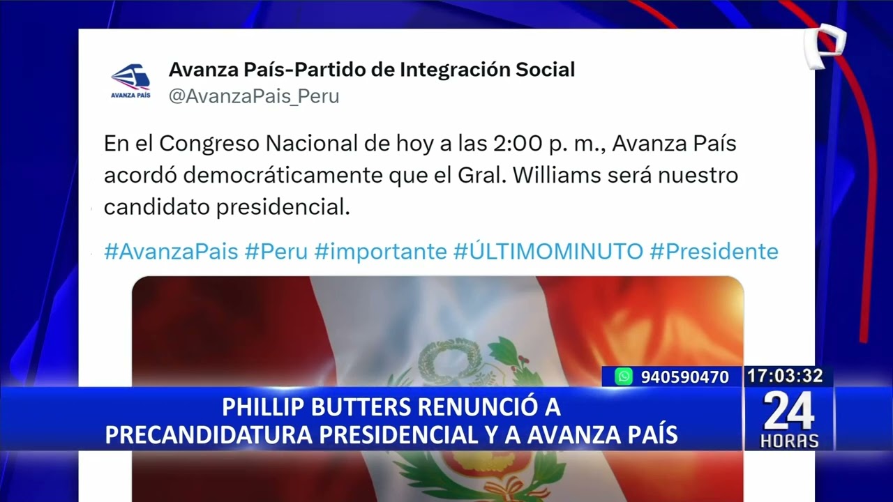 Avanza Pa&iacute;s oficializa a Jos&eacute; Williams como su candidato presidencial para las elecciones del 2026