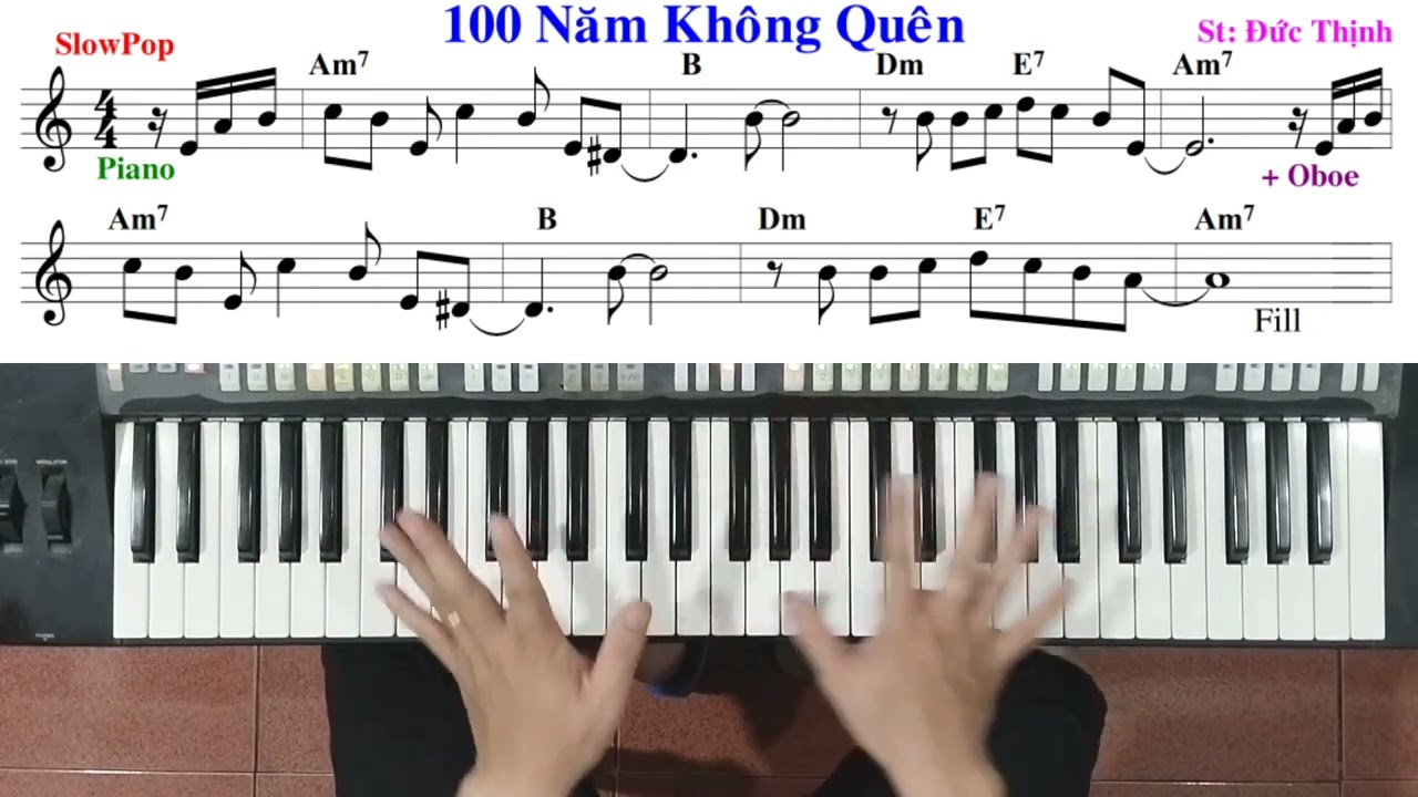 Bài: 100 NĂM KHÔNG QUÊN - Đức Thịnh | Hướng dẫn đệm hát - Ku Tèo Piano.