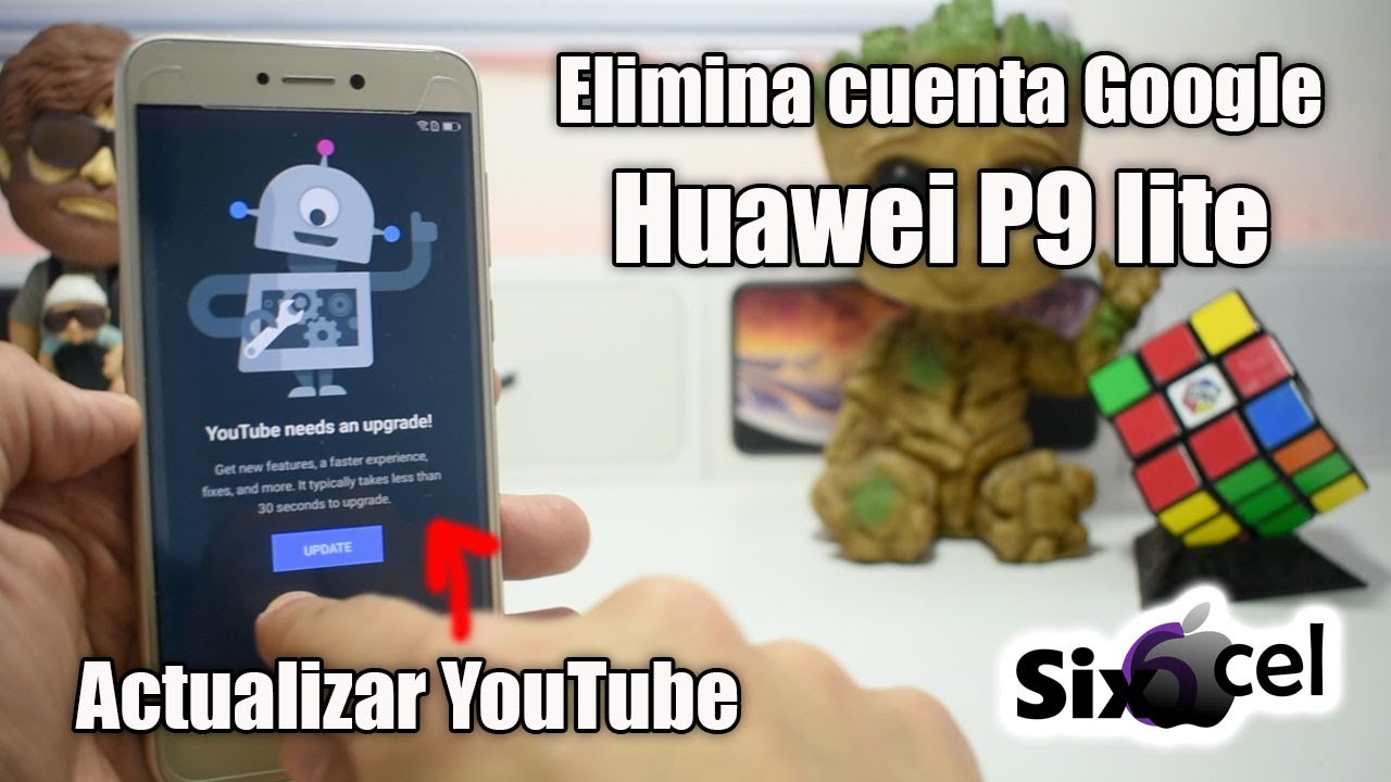 Elimina cuenta Google Huawei P9 lite *Actualizar YouTube*