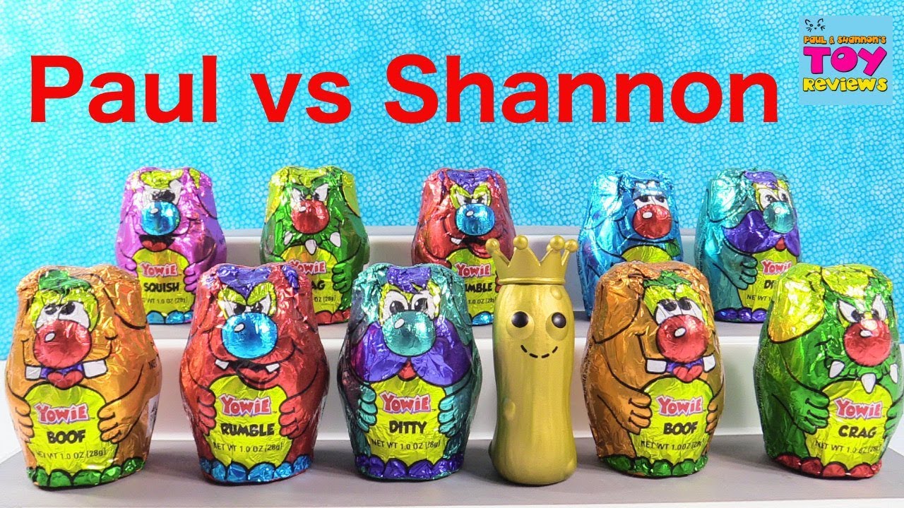 Paul vs Shannon Yowie Surprise Egg Hidden Toy Challenge Review | PSToyReviews
