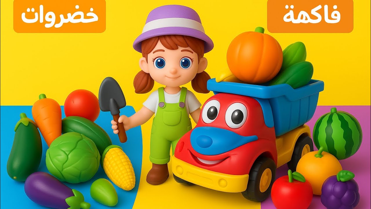 Fruits and Vegetables in Arabic for اسماء الخضر children  والفواكه للأطفال- باللغة العربية