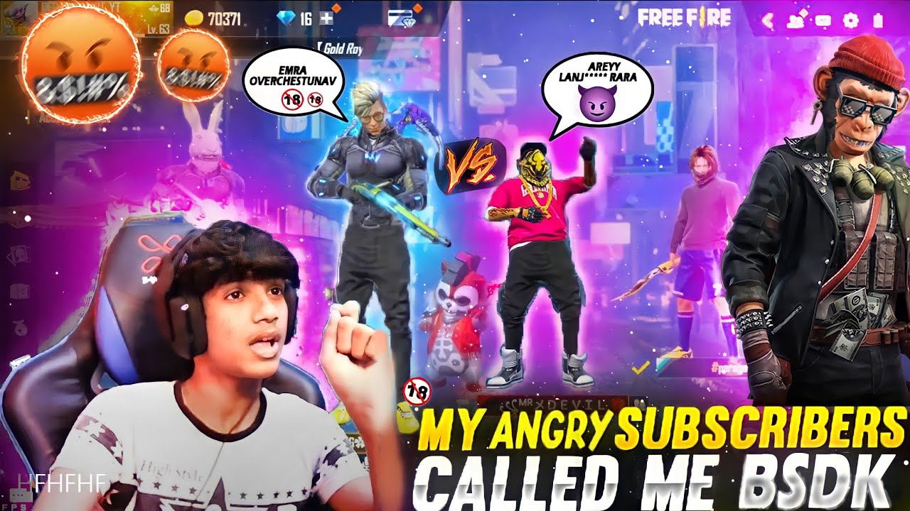 💥😡My Angry Subscriber😱🤯Showed Me LOL And Said Me 😡BSDK😡⚡😈in Telugu | Dhanush FF Gamer |