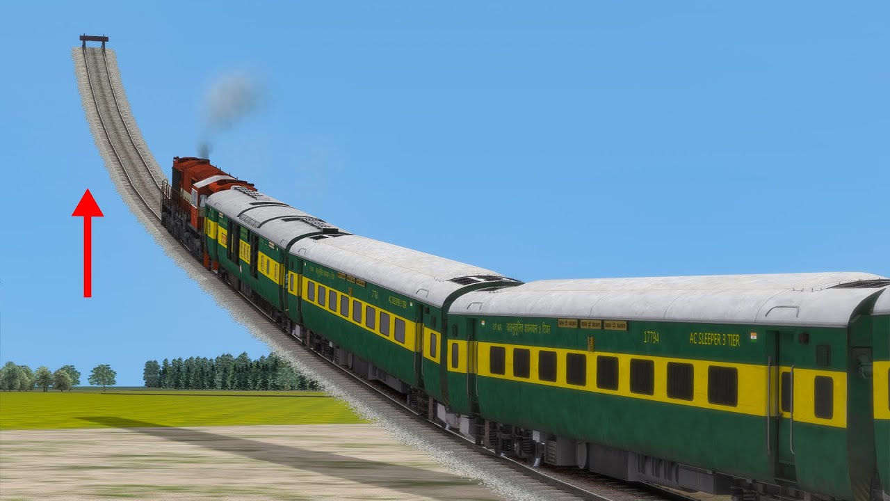 Trains vs Climb Railway Track😲 - BeamNG.Drive